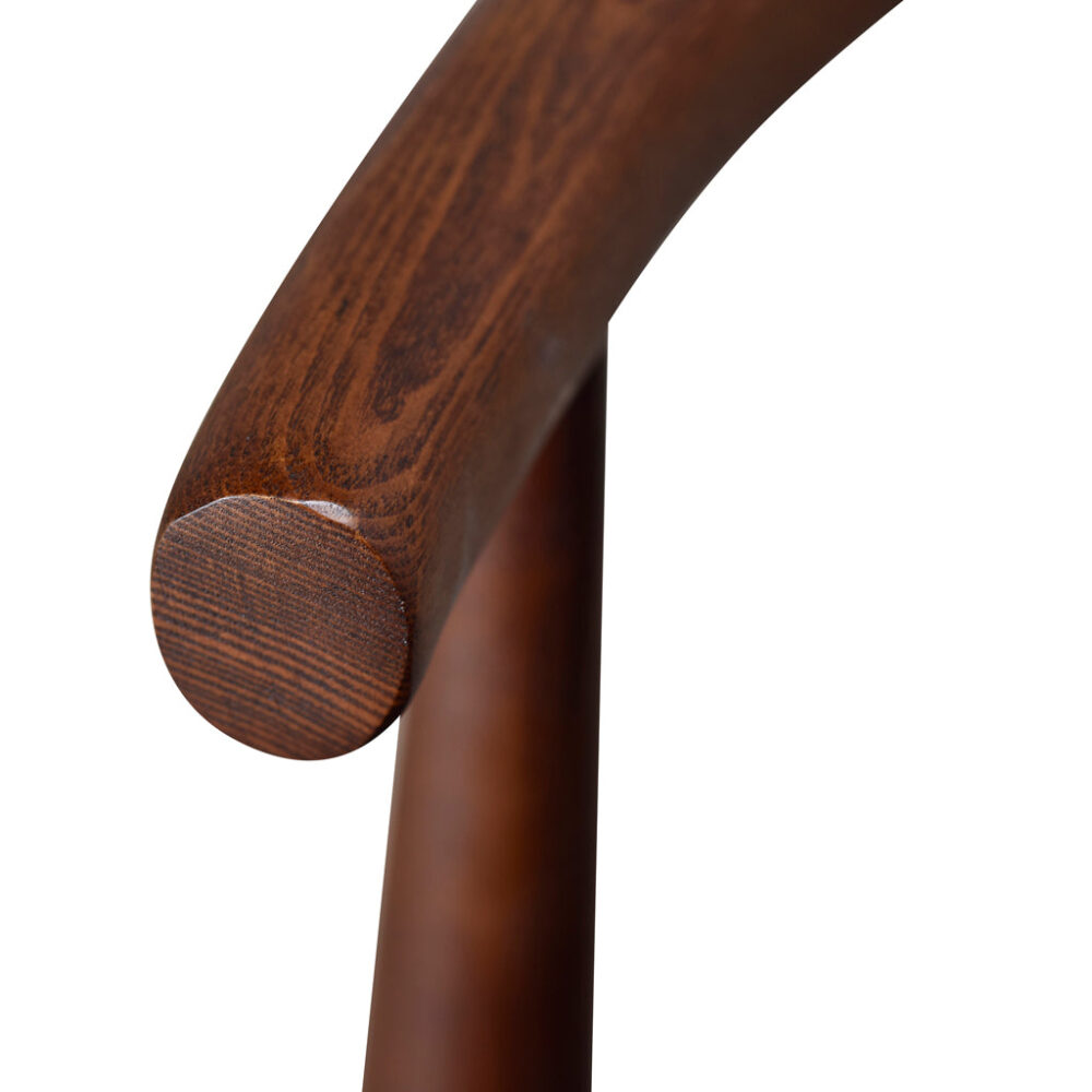 Set of 2 - Henrik Dining Chair - Dark Brown with Black Seat - Image 15
