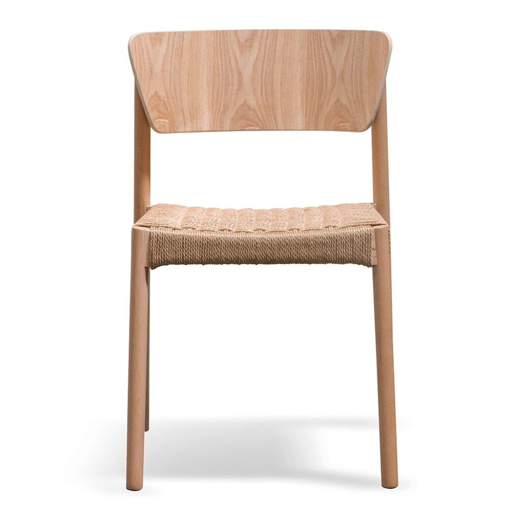 Set of 2 - Filiberto Rope Seat Dining Chair - Natural - Image 3