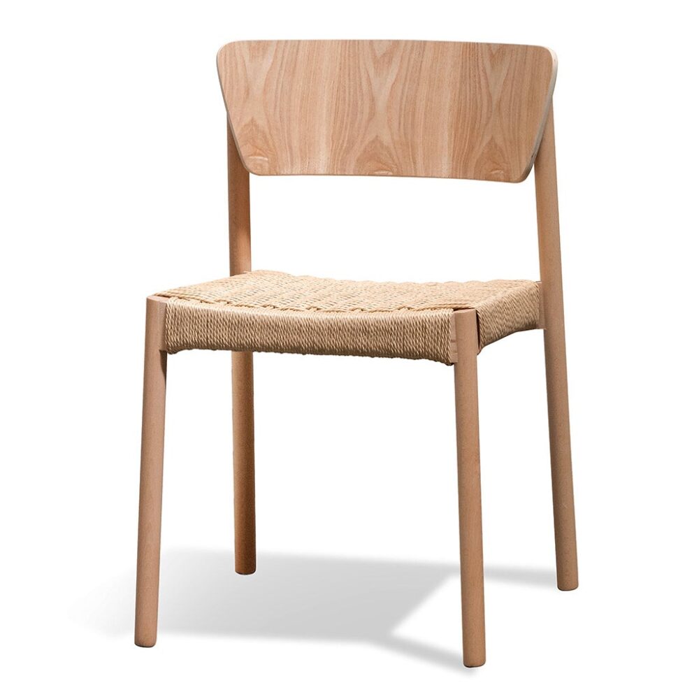 Set of 2 - Filiberto Rope Seat Dining Chair - Natural - Image 2