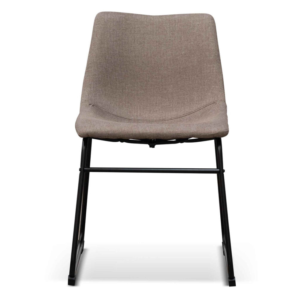 Set of 2 - Darcy Fabric Dining Chair - Brown Grey - Image 3