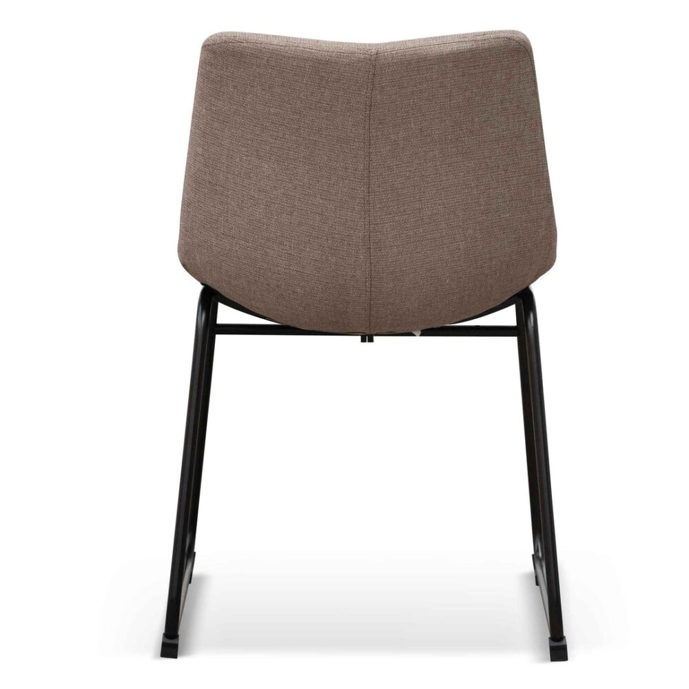 Set of 2 - Darcy Fabric Dining Chair - Brown Grey - Image 7