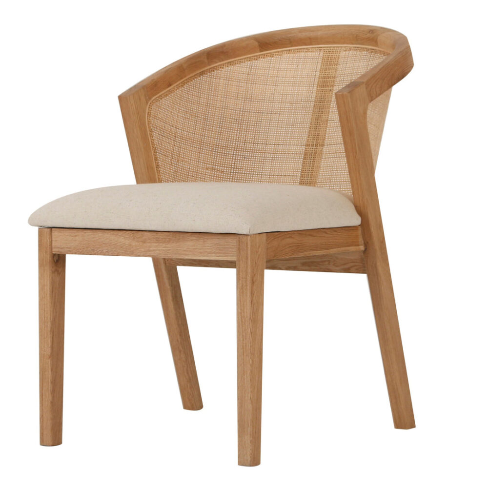 Set of 2 - Earlene Fabric Dining Chair - Light Beige - Image 2