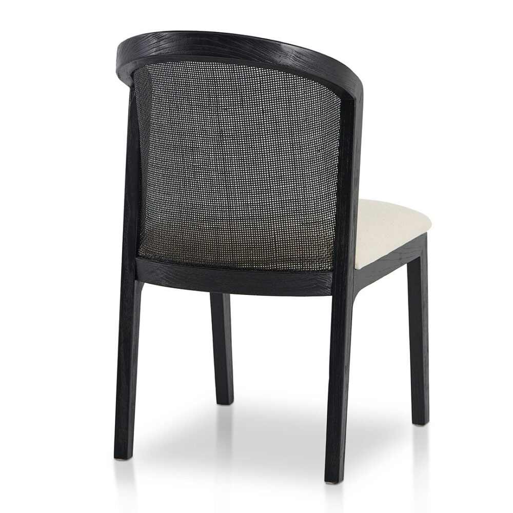 Set of 2 - Margie Black ELM Dining Chair - Light Beige - Image 9