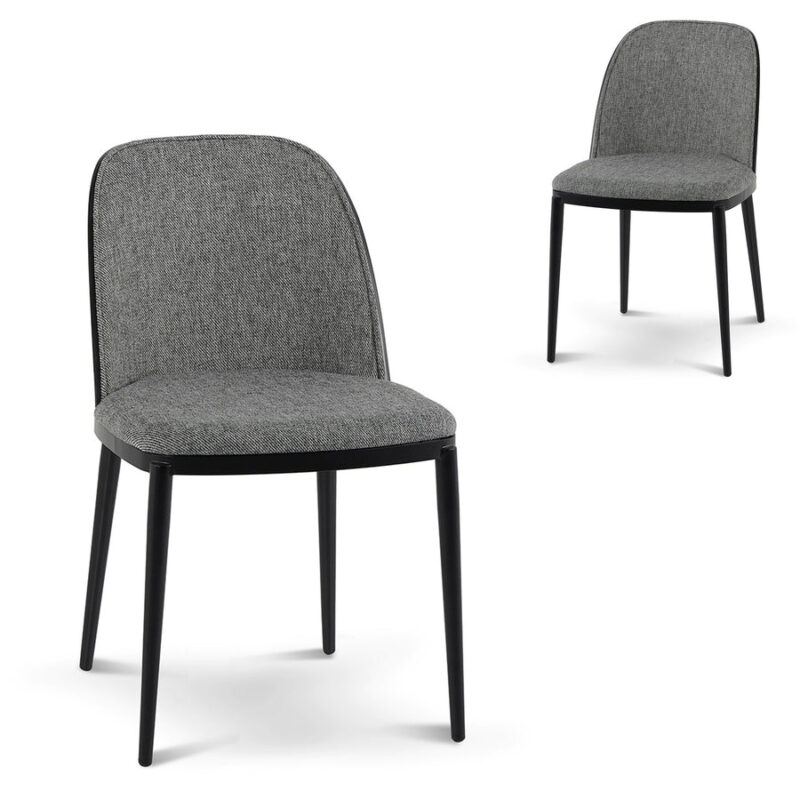 Set of 2 - Paxton Dining Chair - Lava Grey