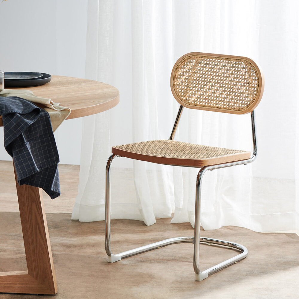 Set of 2 - Elena Dining Chair - Natural Rattan - Image 3