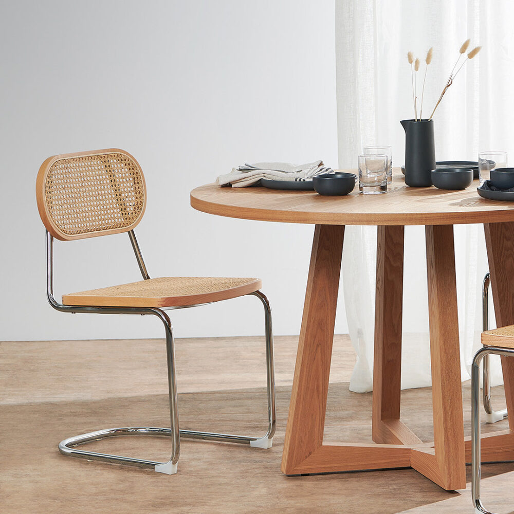 Set of 2 - Elena Dining Chair - Natural Rattan - Image 4