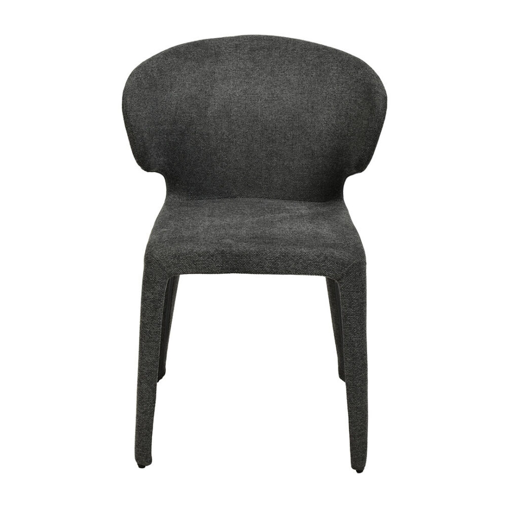 Set of 2 - Pollard Fabric Dining Chair - Charcoal Grey - Image 3