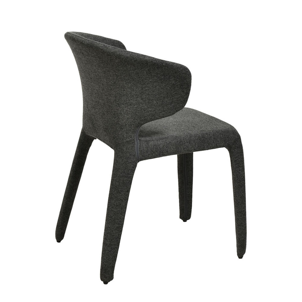 Set of 2 - Pollard Fabric Dining Chair - Charcoal Grey - Image 7