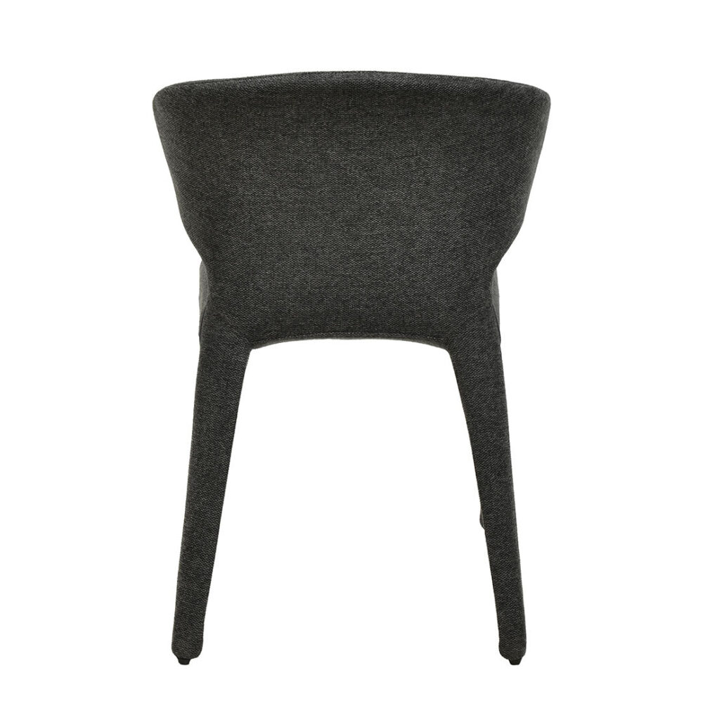 Set of 2 - Pollard Fabric Dining Chair - Charcoal Grey - Image 8