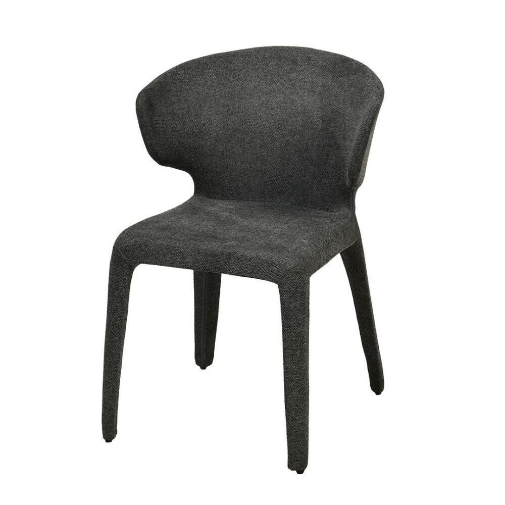 Set of 2 - Pollard Fabric Dining Chair - Charcoal Grey - Image 2