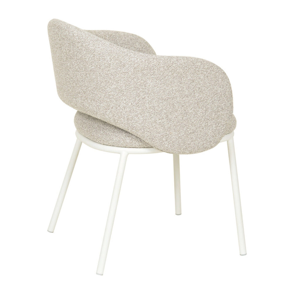 Mani White Dining Chair - Clay Grey - Image 5
