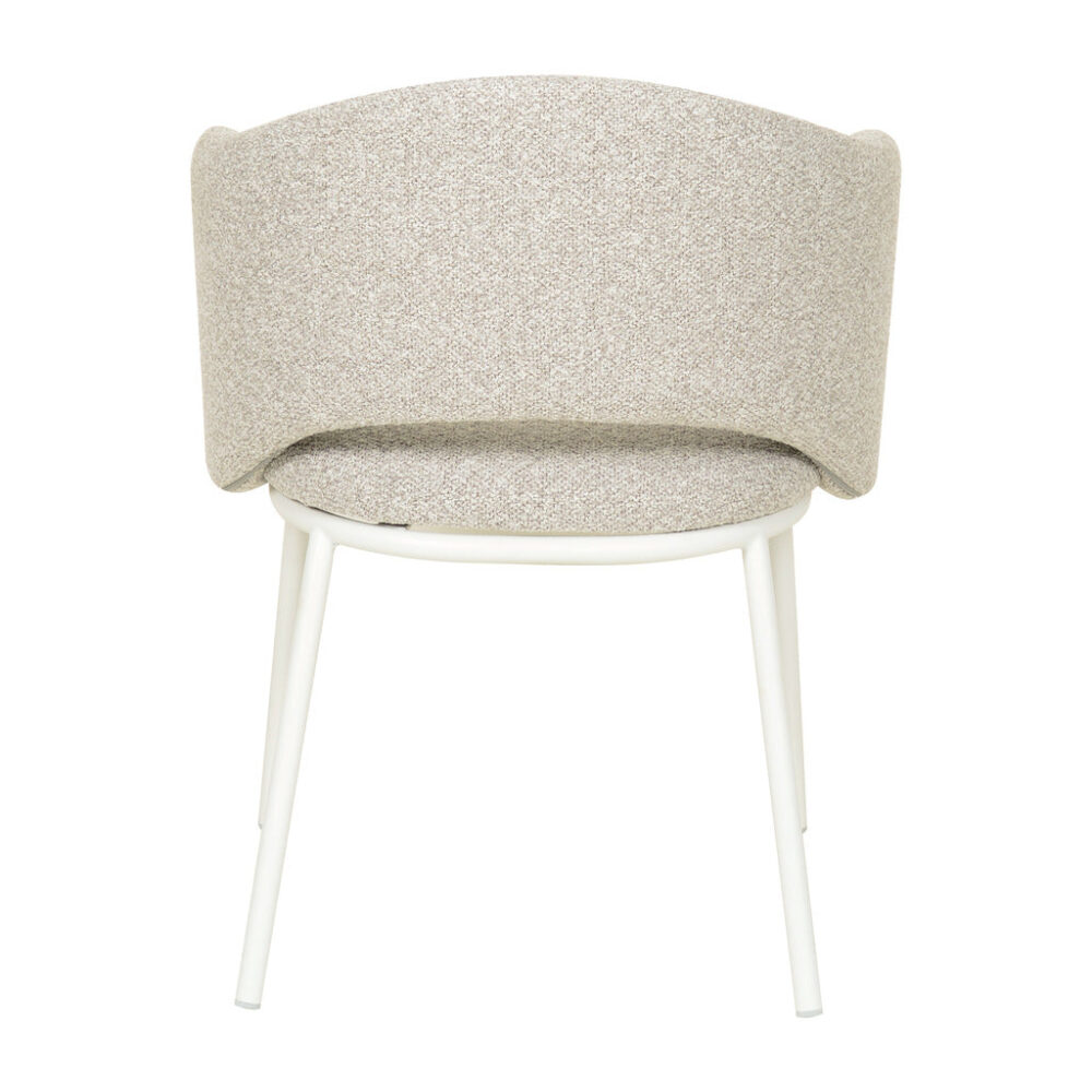 Mani White Dining Chair - Clay Grey - Image 6
