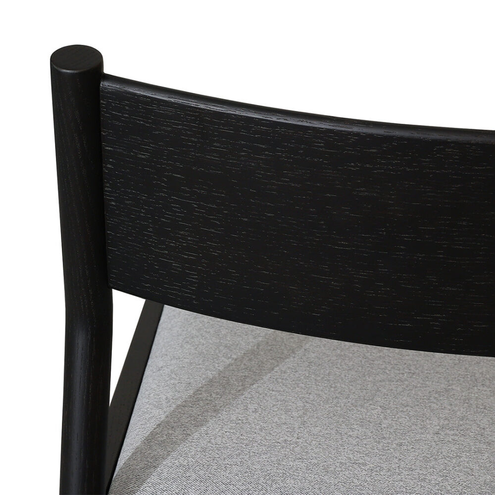 Set of 2 - Mirit Black Dining Chair - Moon Grey - Image 6