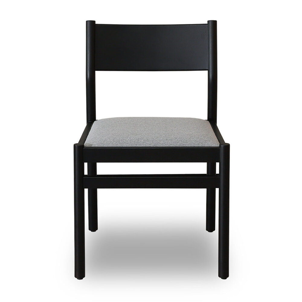 Set of 2 - Mirit Black Dining Chair - Moon Grey - Image 2