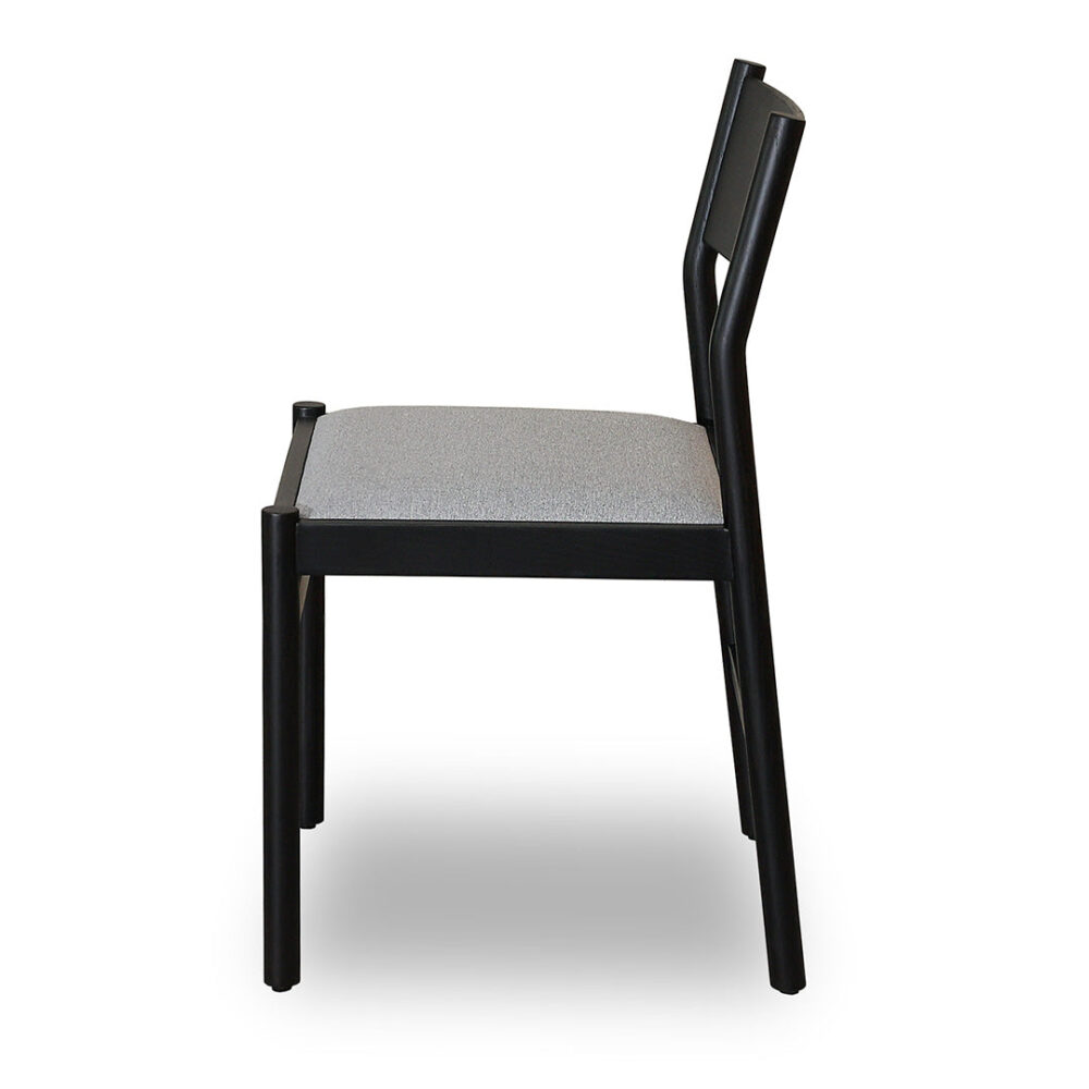 Set of 2 - Mirit Black Dining Chair - Moon Grey - Image 4
