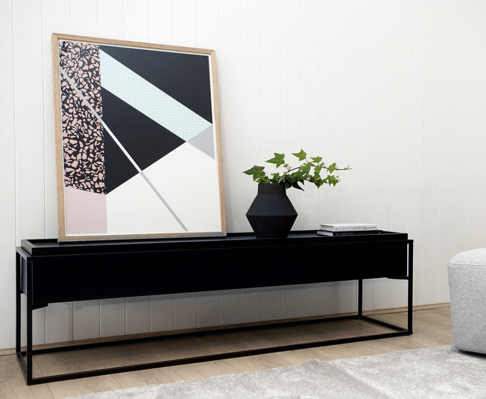 Silva 150cm Wooden TV Entertainment Unit - Full Black - Image 2