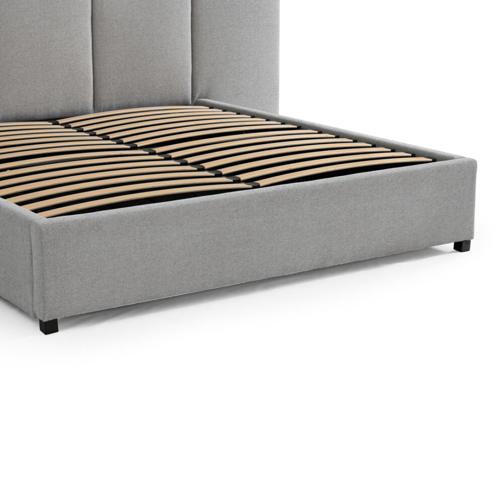 Amado King Bed Frame - Spec Grey with Storage - Image 8