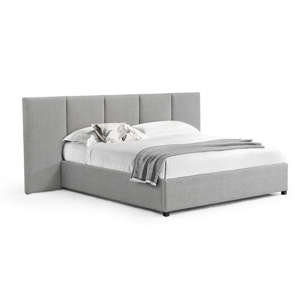 Amado King Bed Frame - Spec Grey with Storage