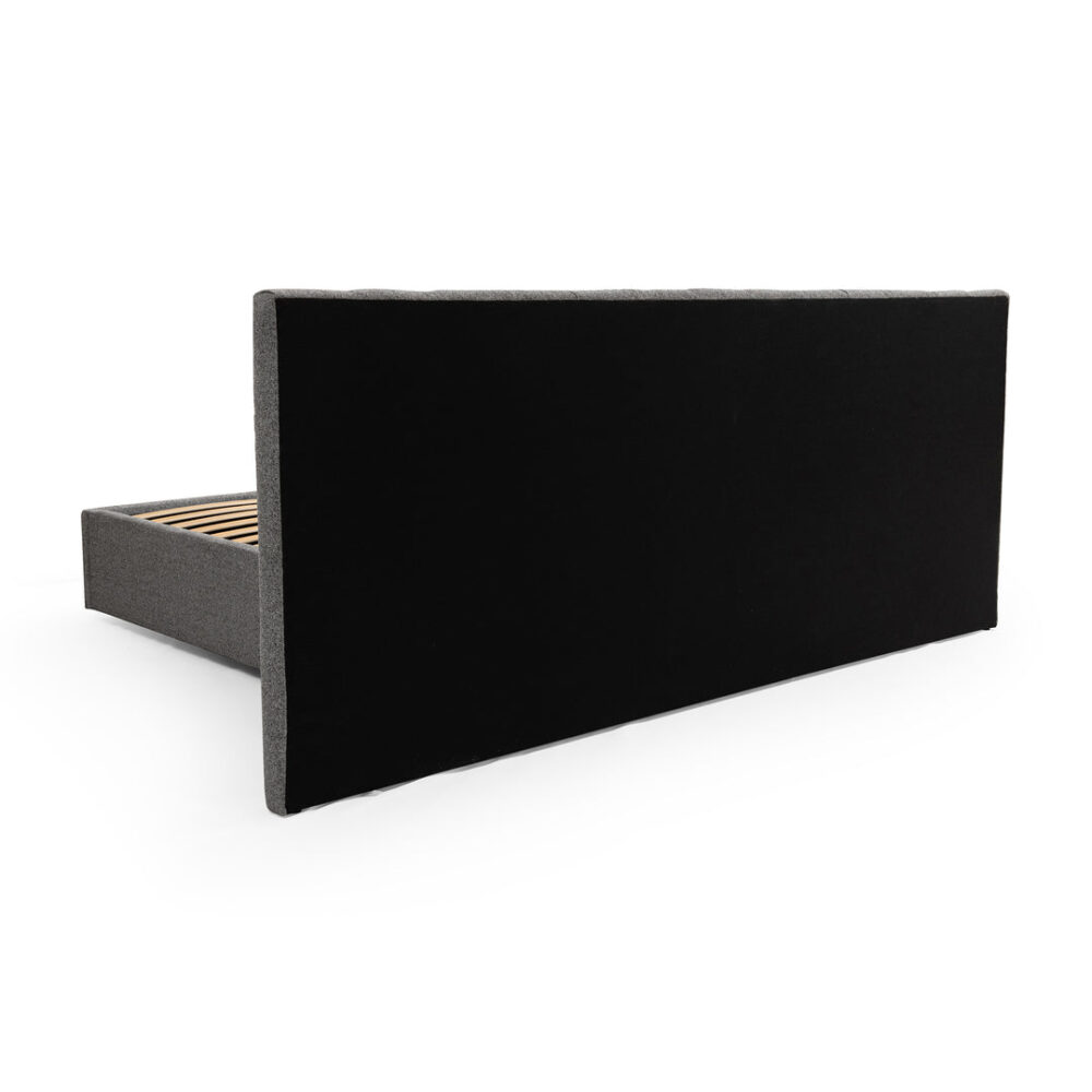Ralph Wide Base Queen Bed Frame - Spec Charcoal with Storage - Image 12
