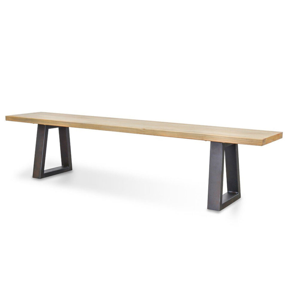 Edwin 2m Reclaimed Elm Wood Bench - Natural