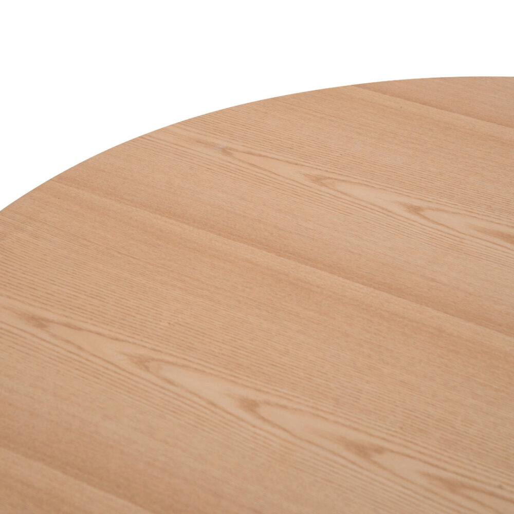 Halo 100cm Round Wooden Dining Table - Natural - Image 6