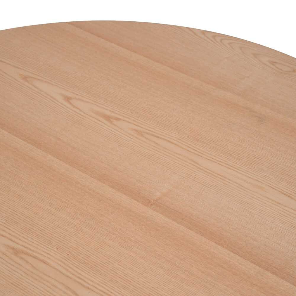 Halo 100cm Round Wooden Dining Table - Natural - Image 7