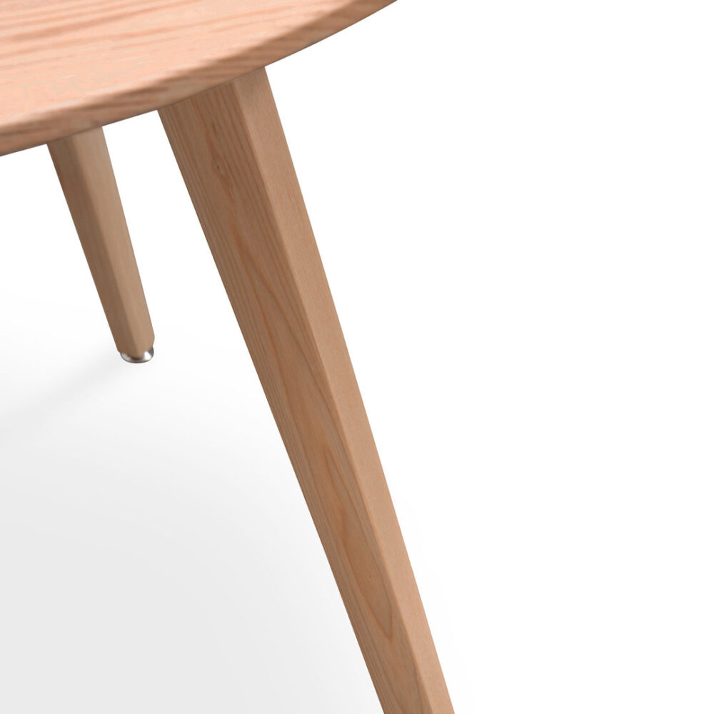 Halo 100cm Round Wooden Dining Table - Natural - Image 8