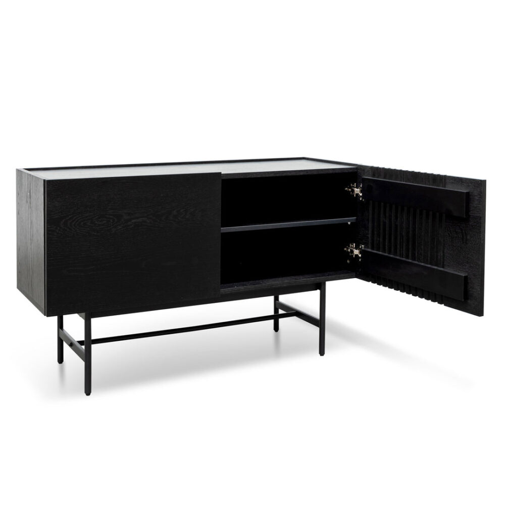 Onito 120cm Buffet Unit - Full Black - Image 4
