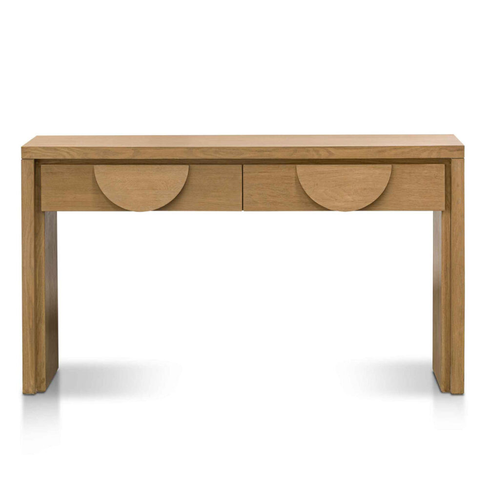 Bonnie 140cm Console Table with Drawers - Dusty Oak - Image 2