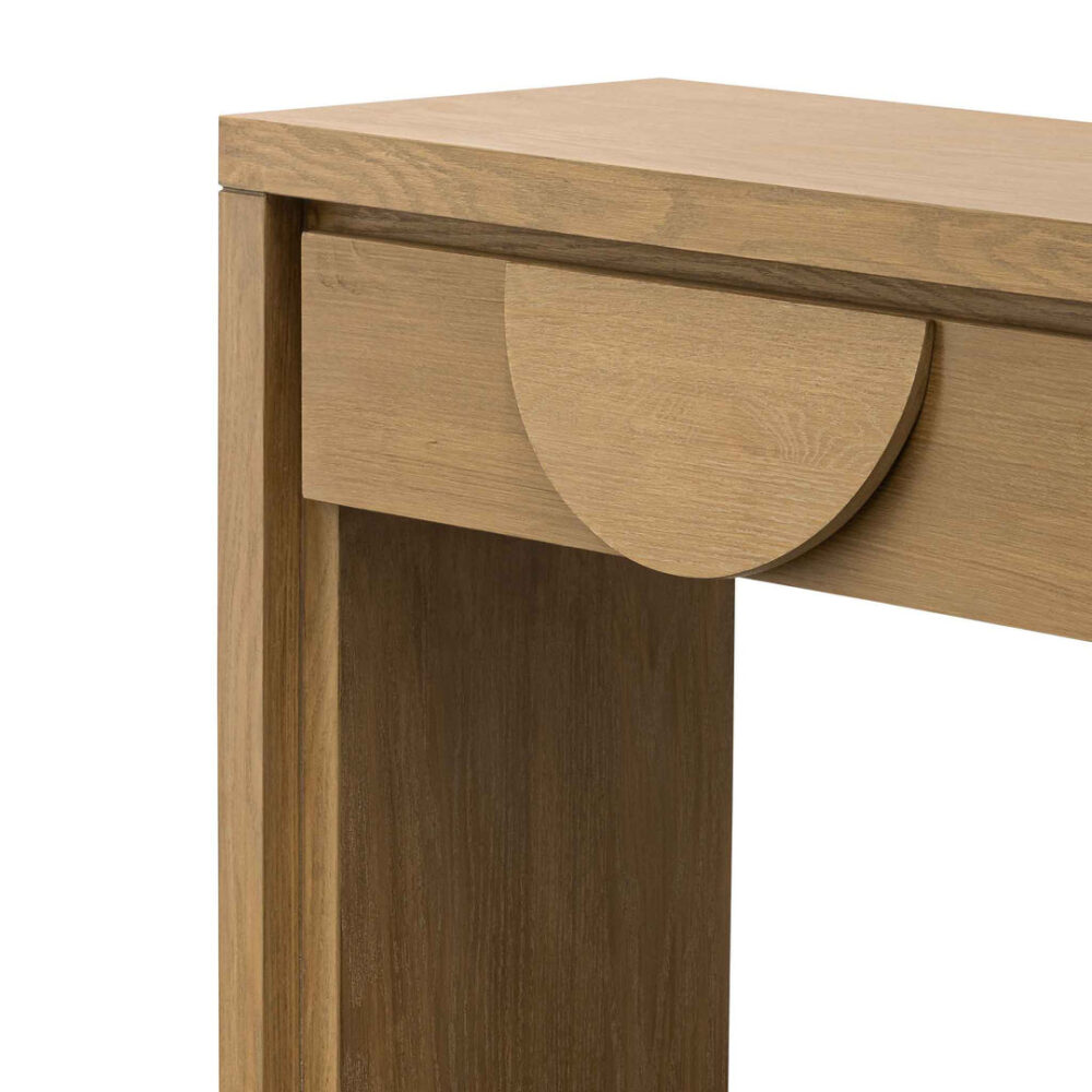 Bonnie 140cm Console Table with Drawers - Dusty Oak - Image 7
