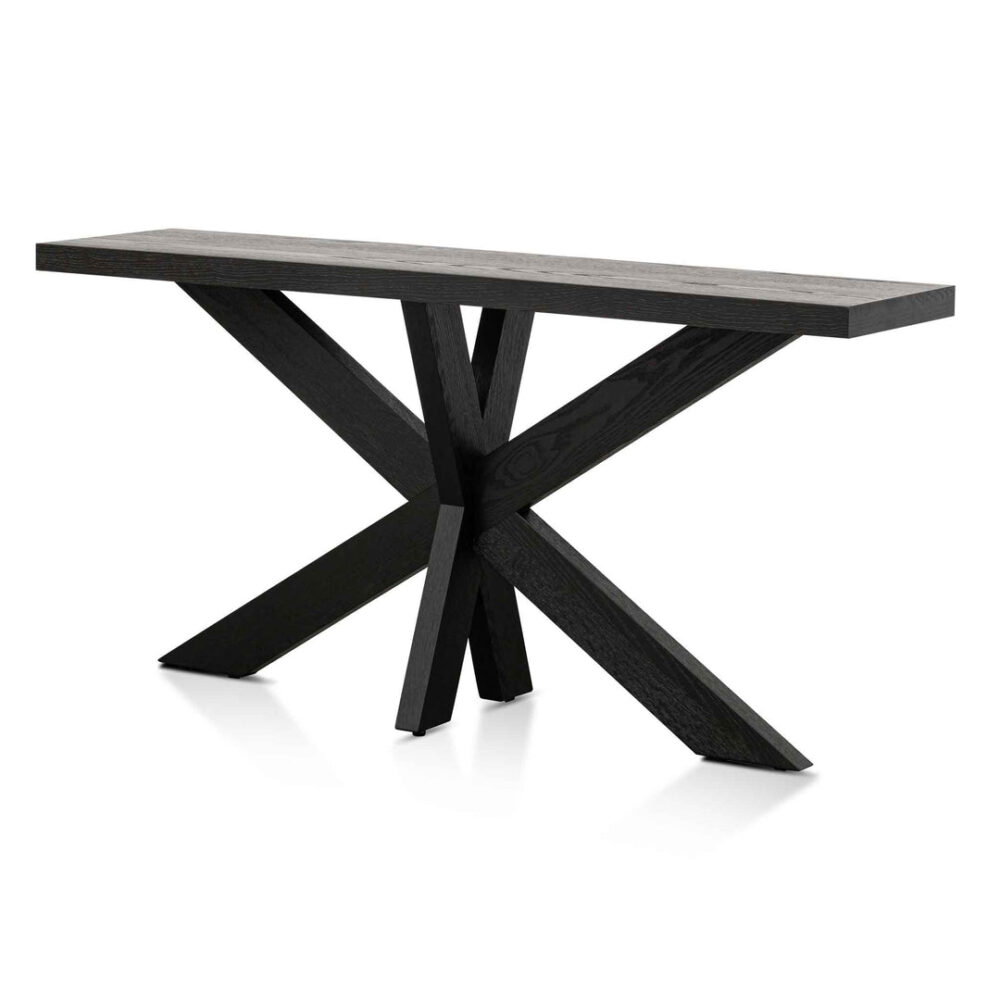 Johnathon 1.6m Console Table - Textured Espresso Black - Image 3