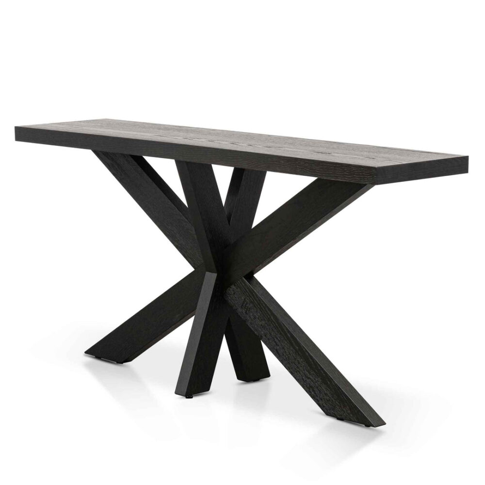 Johnathon 1.6m Console Table - Textured Espresso Black