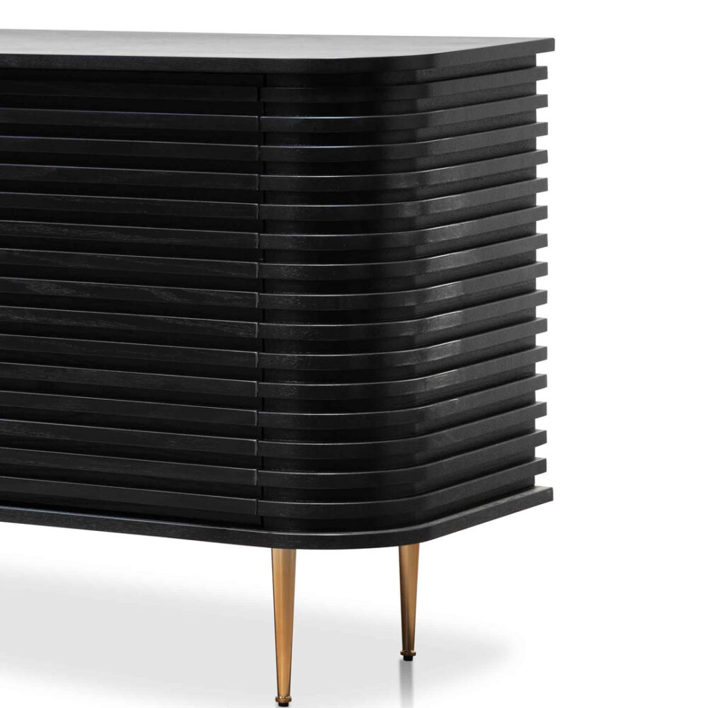 Domenic 2.2m Buffet Unit - Textured Espresso Black - Image 5