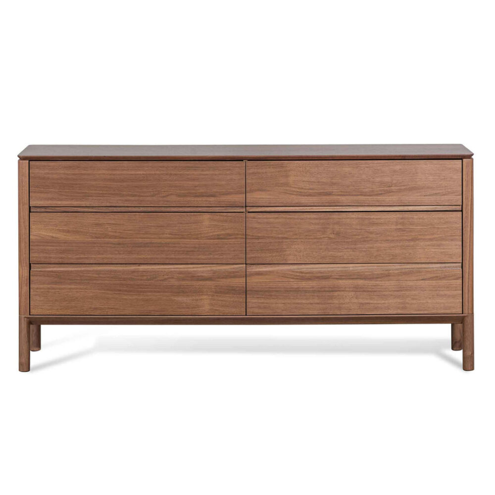 Norris 6 Drawers Wooden Chest - Walnut - Image 2