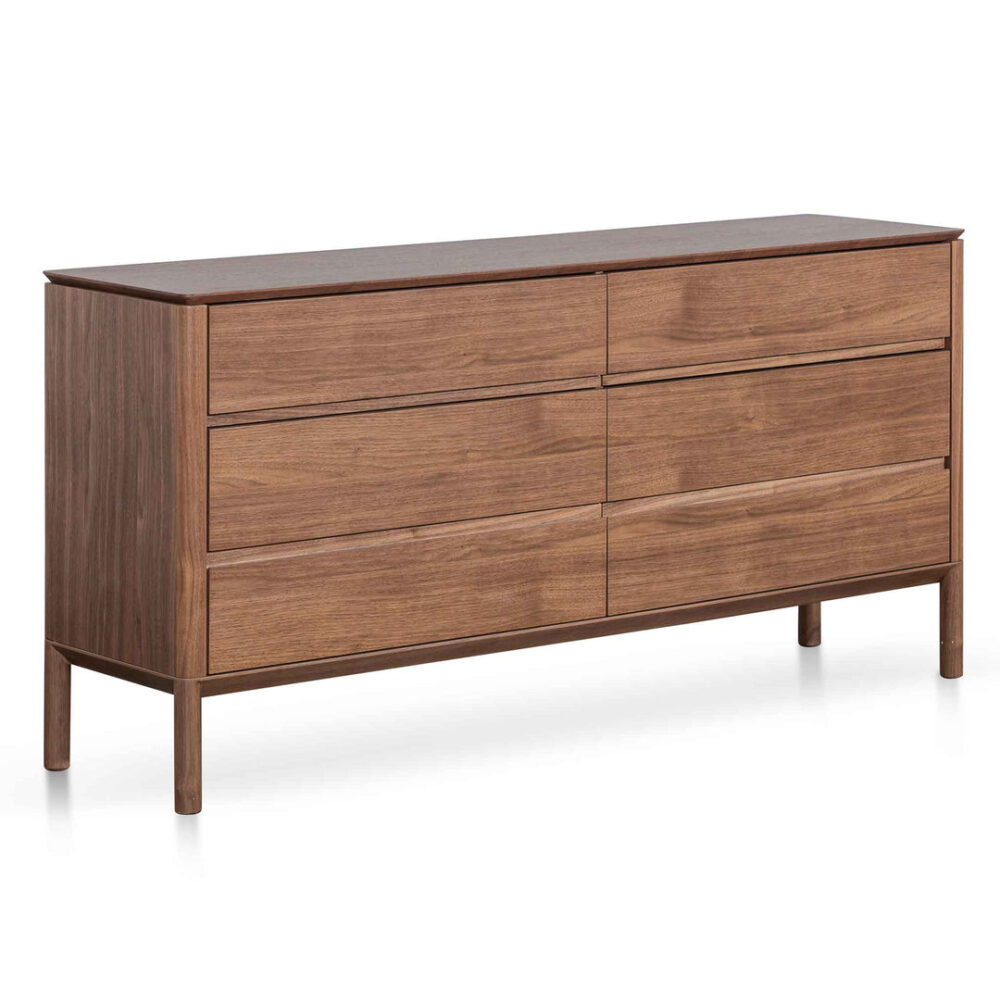 Norris 6 Drawers Wooden Chest - Walnut - Image 3