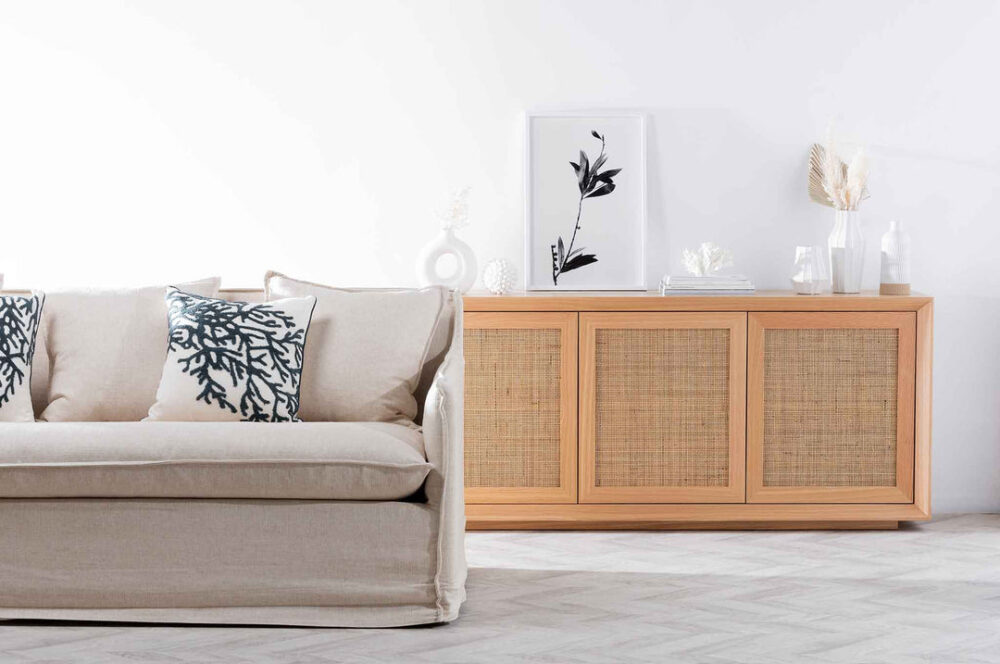 Talley Rattan Doors 1.8m Buffet Unit - Natural - Image 2