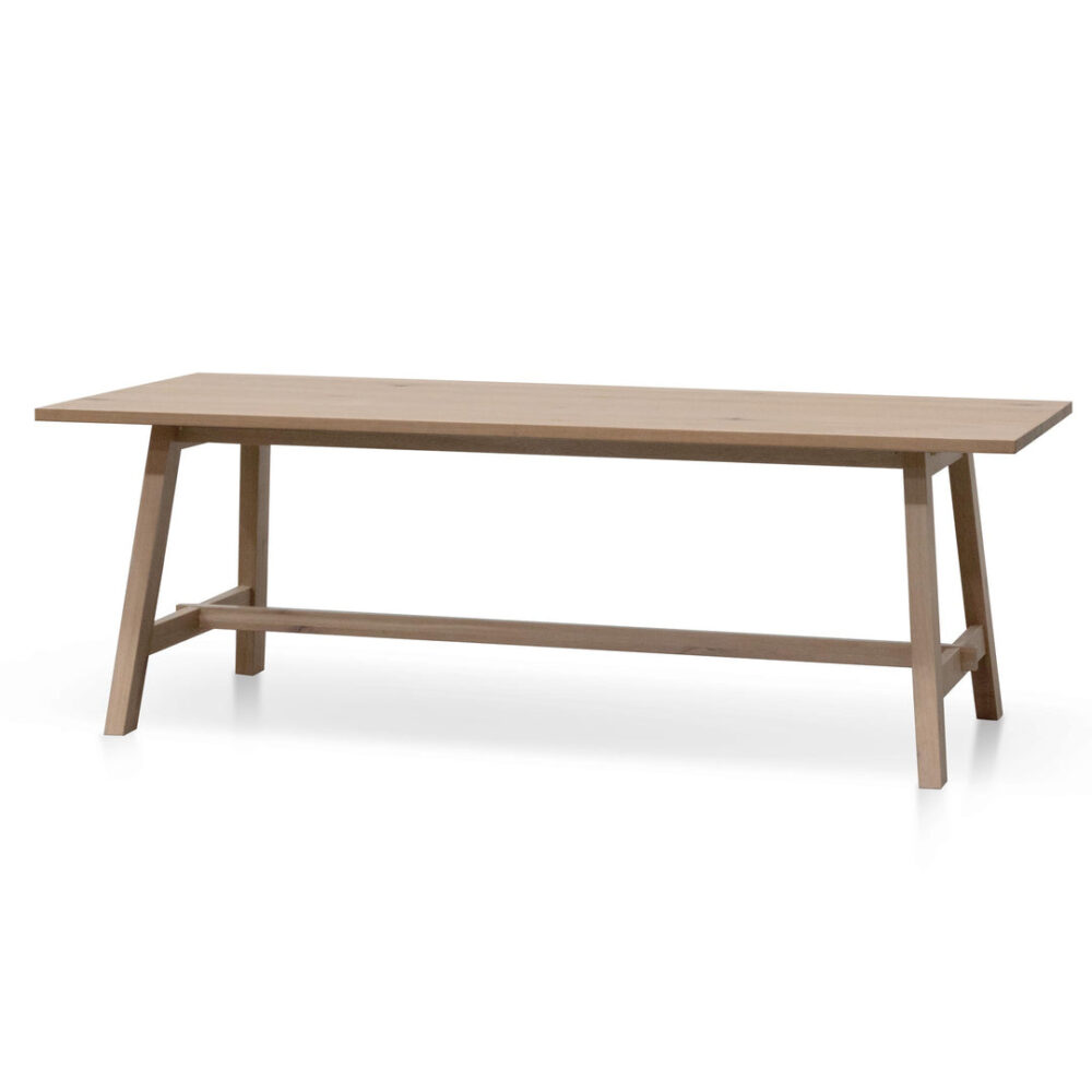 Murillo 2.2m Wooden Dining Table - Washed Natural - Image 6