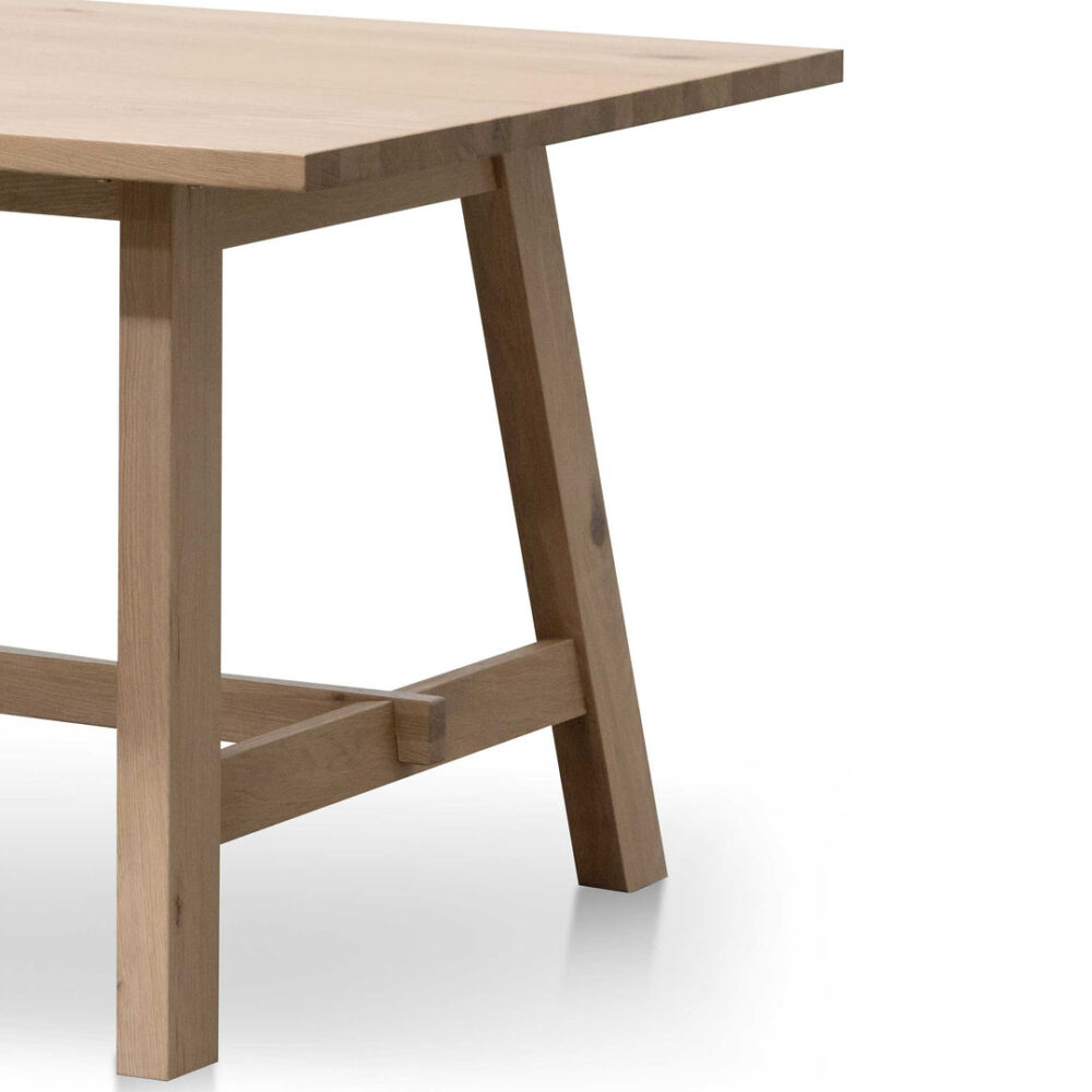 Murillo 2.2m Wooden Dining Table - Washed Natural - Image 15