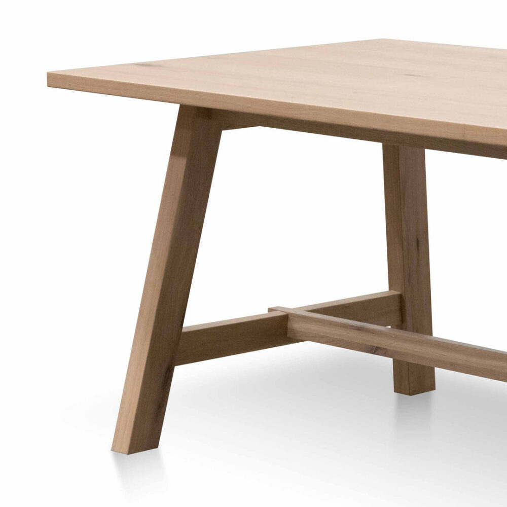 Murillo 2.2m Wooden Dining Table - Washed Natural - Image 14