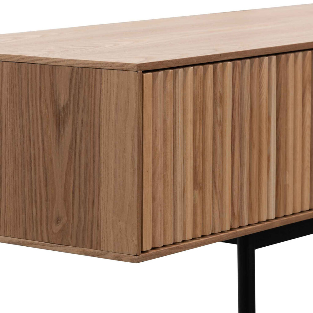 Dahlia 120cm Console Table - Natural with Black Legs - Image 11