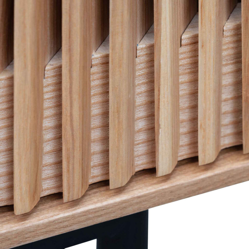 Dahlia 120cm Console Table - Natural with Black Legs - Image 9