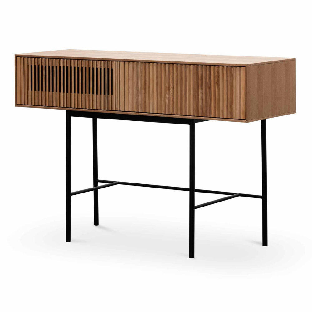 Dahlia 120cm Console Table - Natural with Black Legs