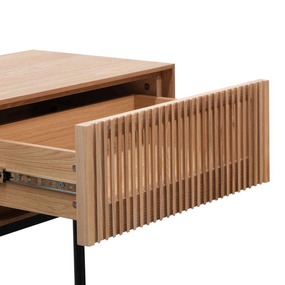 Dahlia 120cm Console Table - Natural with Black Legs - Image 6