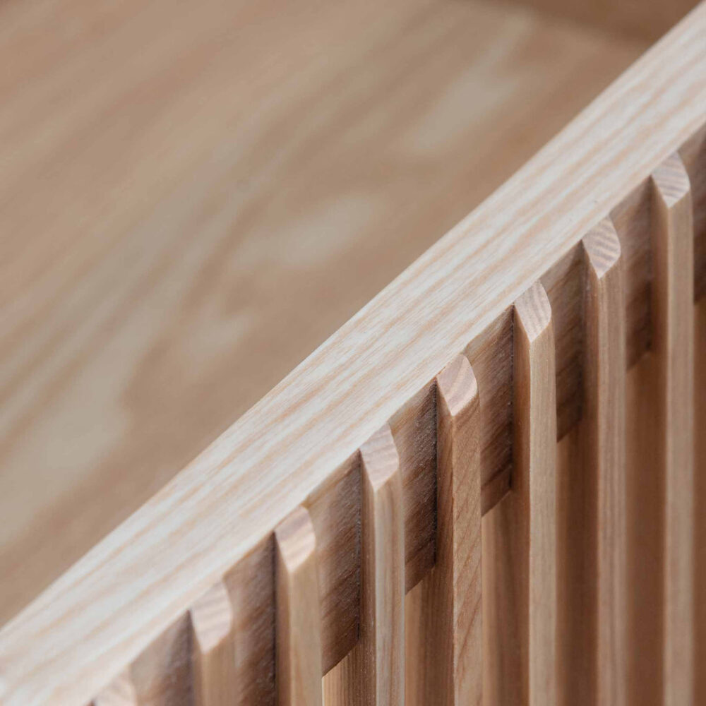 Dahlia 120cm Console Table - Natural with Black Legs - Image 7
