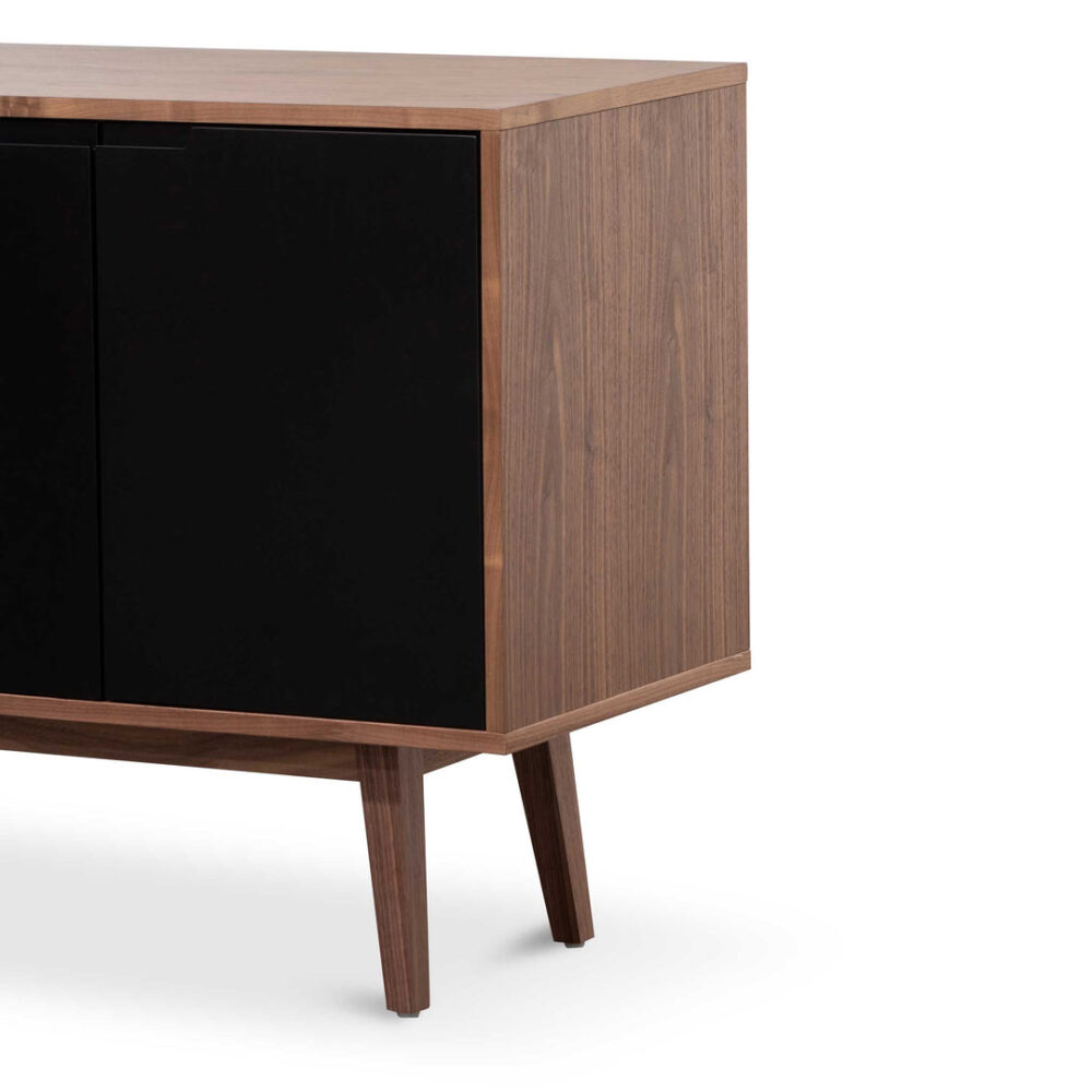 Marc 1.6m Sideboard Buffet Unit - Walnut with Black Doors - Image 4