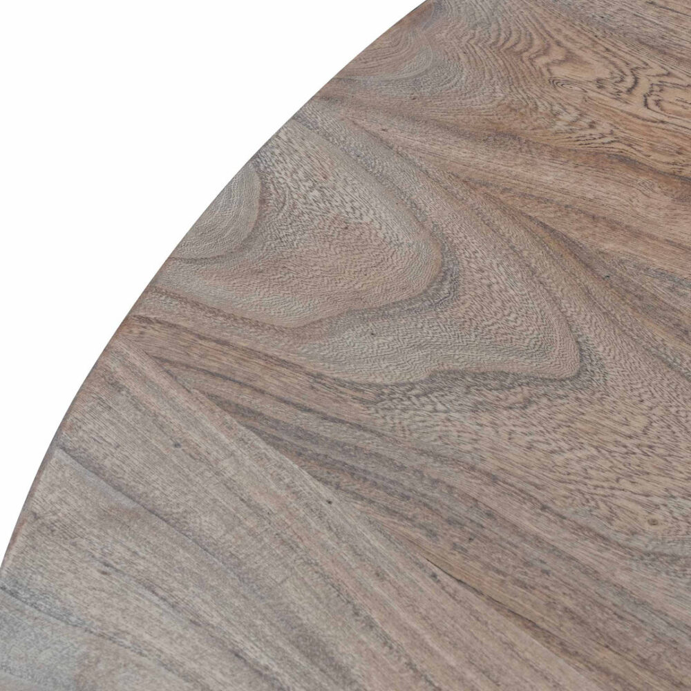 Ramona 100cm Round Coffee Table - Natural - Thick Base - Image 4