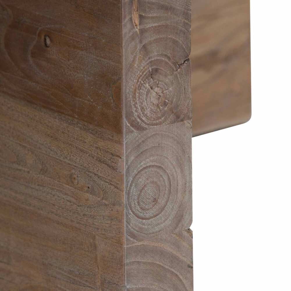 Ramona 100cm Round Coffee Table - Natural - Thick Base - Image 6