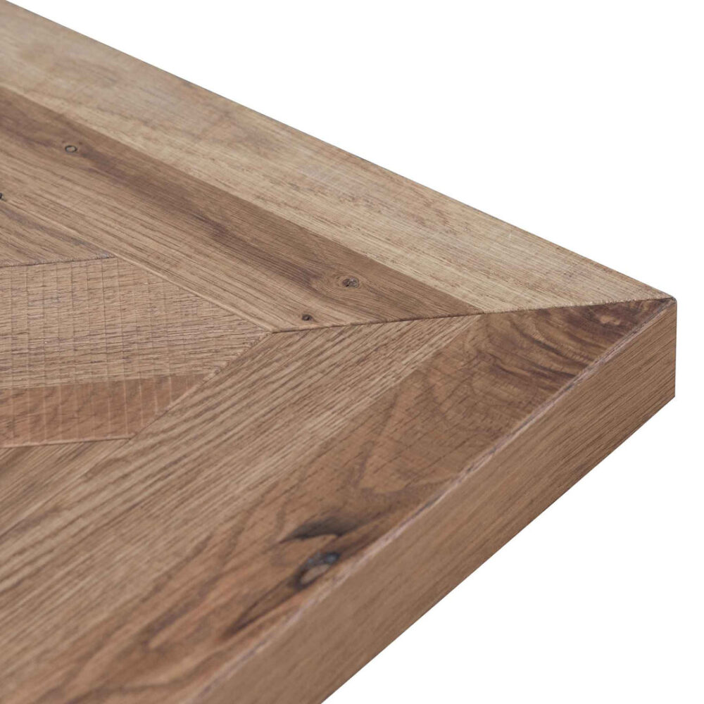 Percy 6-8 Seater Extendable Dining Table - European Knotty Oak and Peppercorn - Image 11