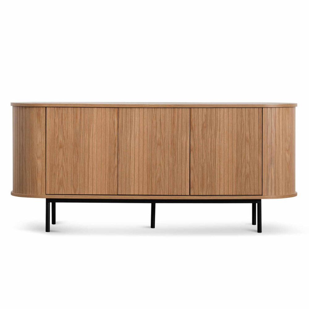 Gerald 1.7m Oak Sideboard - Natural with Black Metal Legs - Image 2