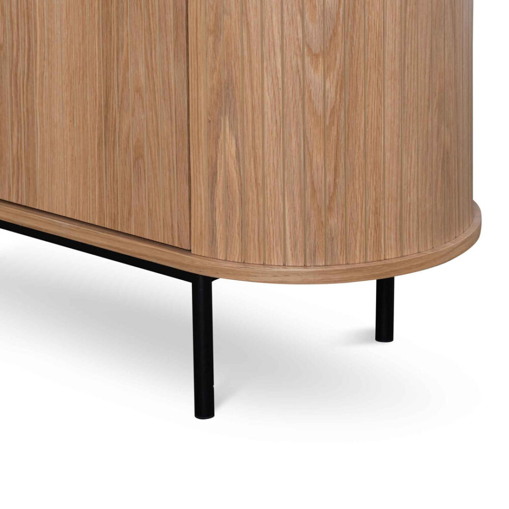 Gerald 1.7m Oak Sideboard - Natural with Black Metal Legs - Image 10